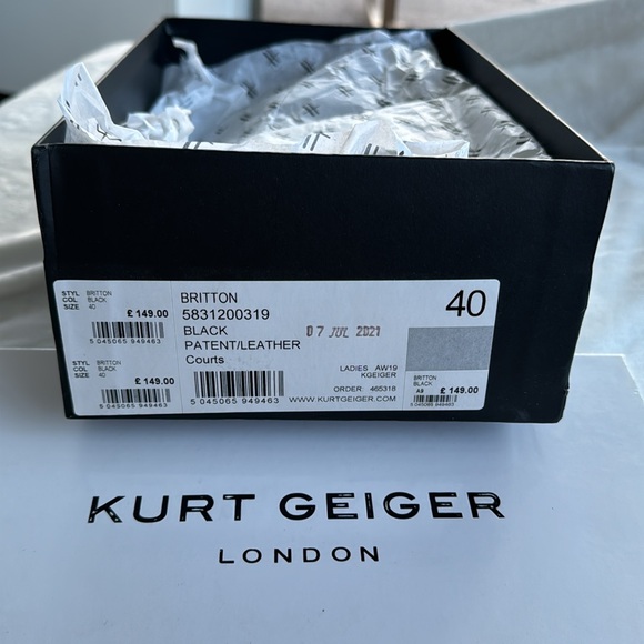 Kurt Geiger - Britton Black Patent Leather Pumps - Picture 7 of 7